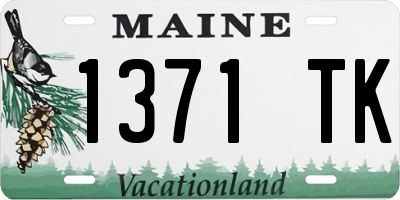 ME license plate 1371TK