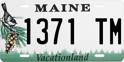 ME license plate 1371TM