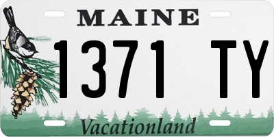 ME license plate 1371TY