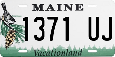 ME license plate 1371UJ