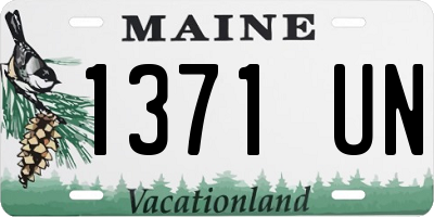 ME license plate 1371UN