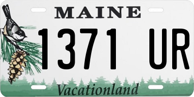 ME license plate 1371UR