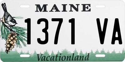 ME license plate 1371VA