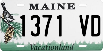 ME license plate 1371VD