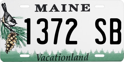 ME license plate 1372SB