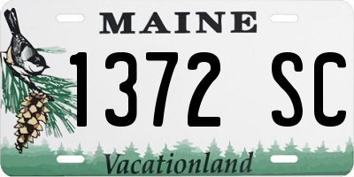 ME license plate 1372SC