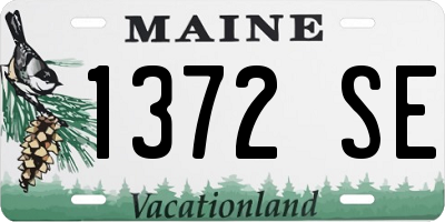 ME license plate 1372SE
