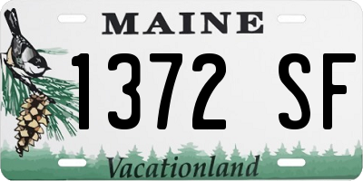 ME license plate 1372SF