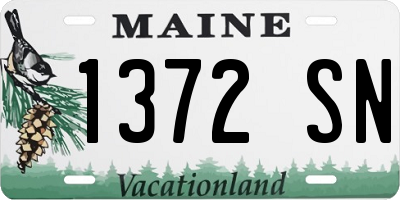 ME license plate 1372SN