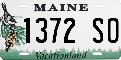 ME license plate 1372SO