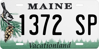 ME license plate 1372SP