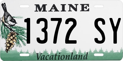 ME license plate 1372SY