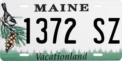ME license plate 1372SZ