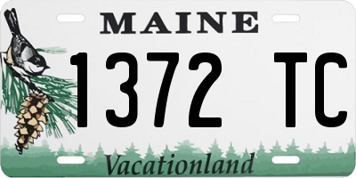 ME license plate 1372TC