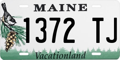 ME license plate 1372TJ