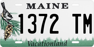 ME license plate 1372TM