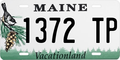 ME license plate 1372TP