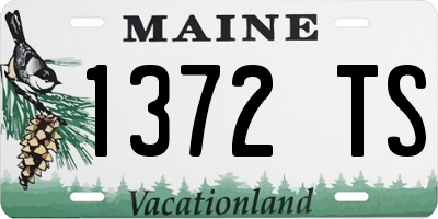 ME license plate 1372TS