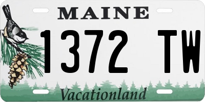 ME license plate 1372TW