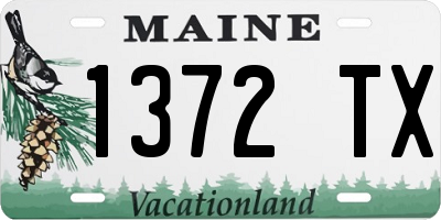 ME license plate 1372TX