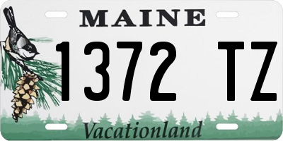 ME license plate 1372TZ