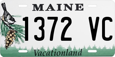 ME license plate 1372VC