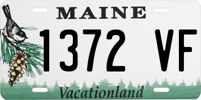 ME license plate 1372VF