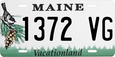 ME license plate 1372VG