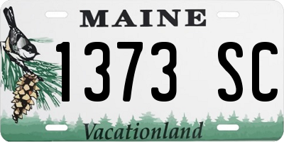 ME license plate 1373SC