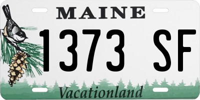 ME license plate 1373SF