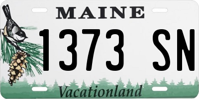 ME license plate 1373SN