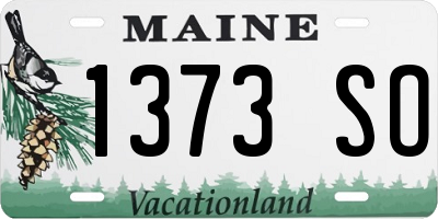 ME license plate 1373SO