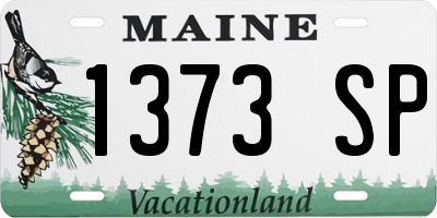 ME license plate 1373SP