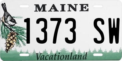 ME license plate 1373SW