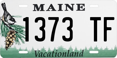 ME license plate 1373TF