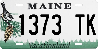 ME license plate 1373TK