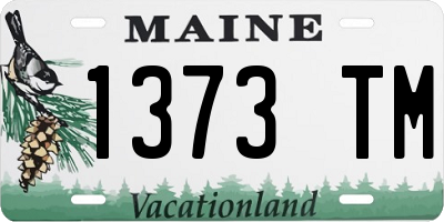 ME license plate 1373TM