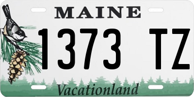 ME license plate 1373TZ