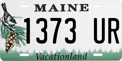 ME license plate 1373UR