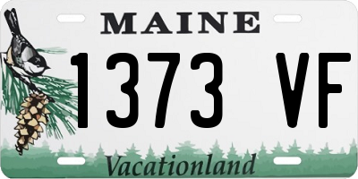 ME license plate 1373VF