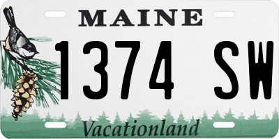 ME license plate 1374SW