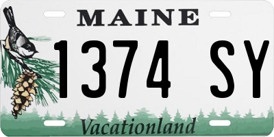 ME license plate 1374SY
