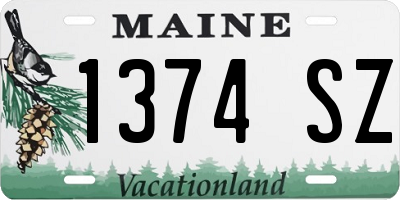 ME license plate 1374SZ