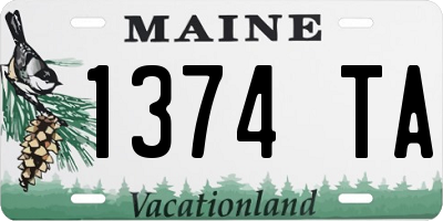 ME license plate 1374TA