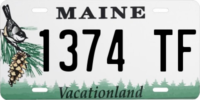 ME license plate 1374TF