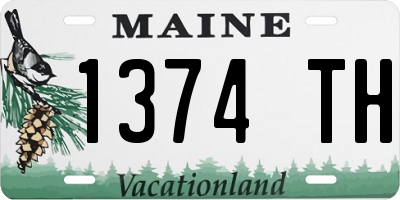 ME license plate 1374TH