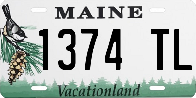 ME license plate 1374TL