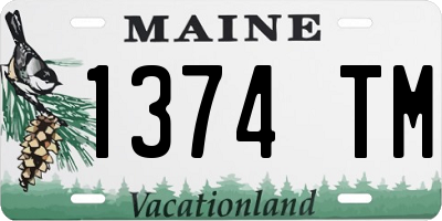 ME license plate 1374TM