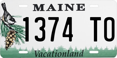ME license plate 1374TO