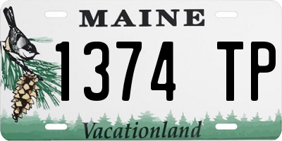 ME license plate 1374TP